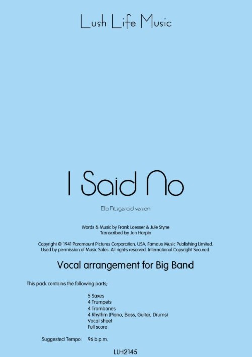 I SAID NO (Vocal/Big Band)